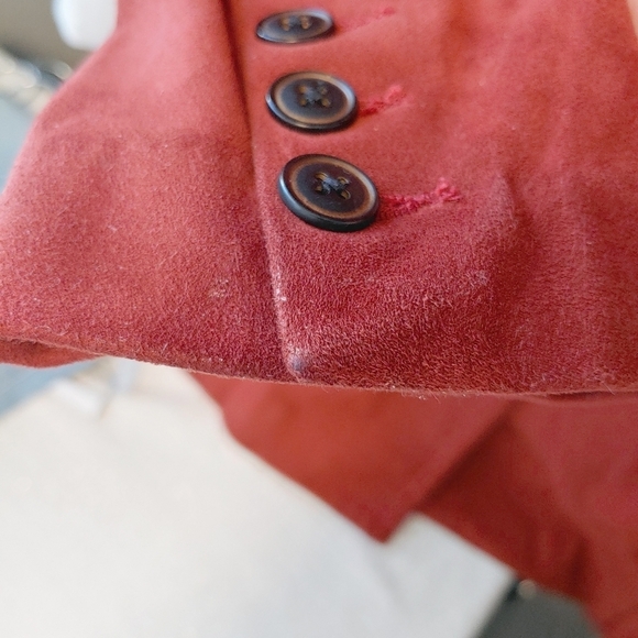 Cabi Penny Lane Longline Faux Suede Rust Colored Coat Sz M Fall Contemporary - Picture 15 of 15